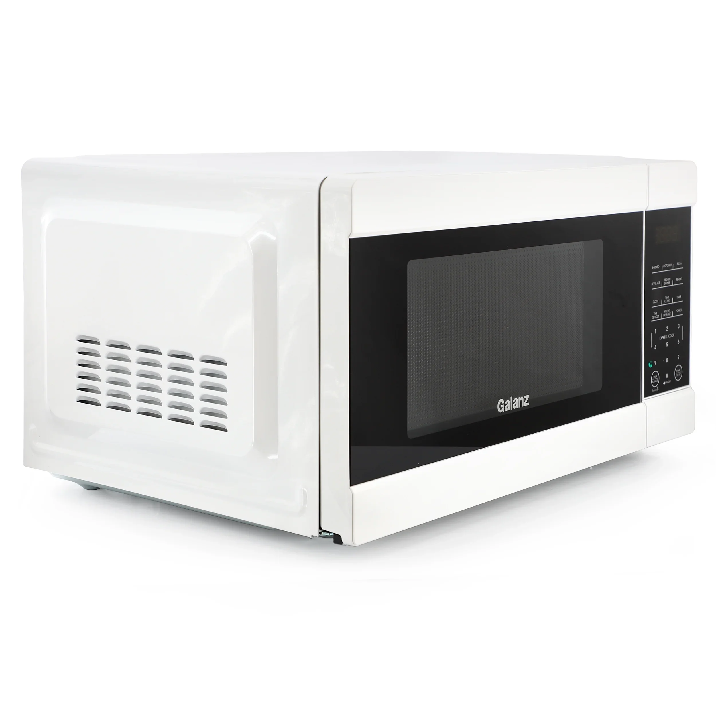 Galanz 1.1 cu ft 1000W Countertop Microwave Oven in White with One Touch Express Cooking