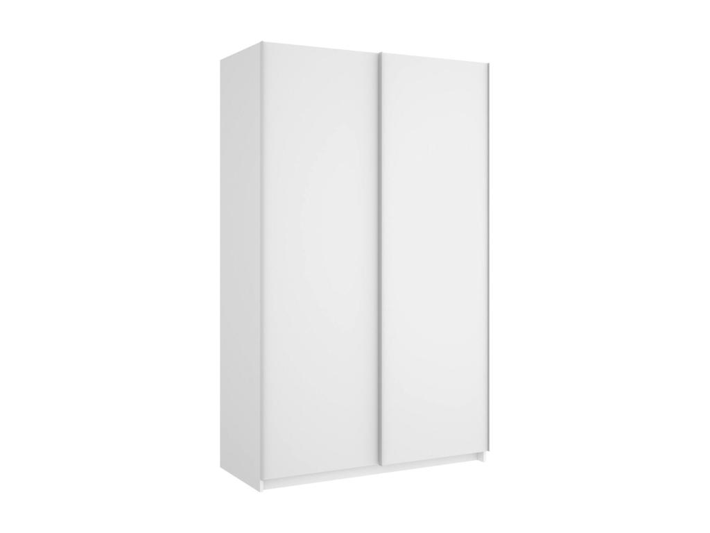 Armario Cozetiq - Perchero para dormitorio - Armario con 2 puertas correderas - 120x65h204 cm - Blanco