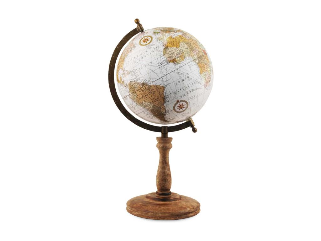 Globo de madera y metal de época Cocinero