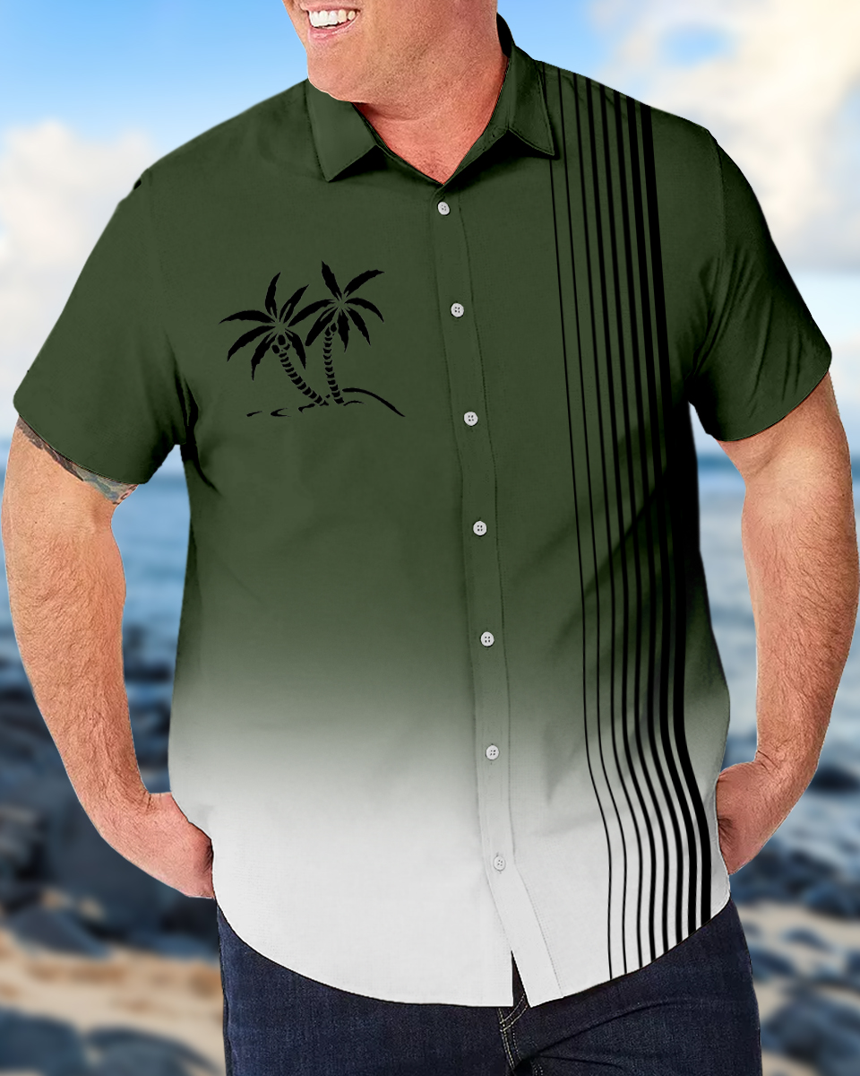 Men's Big Size Vacation Casual Hawaiian Short Sleeve Shirt 006