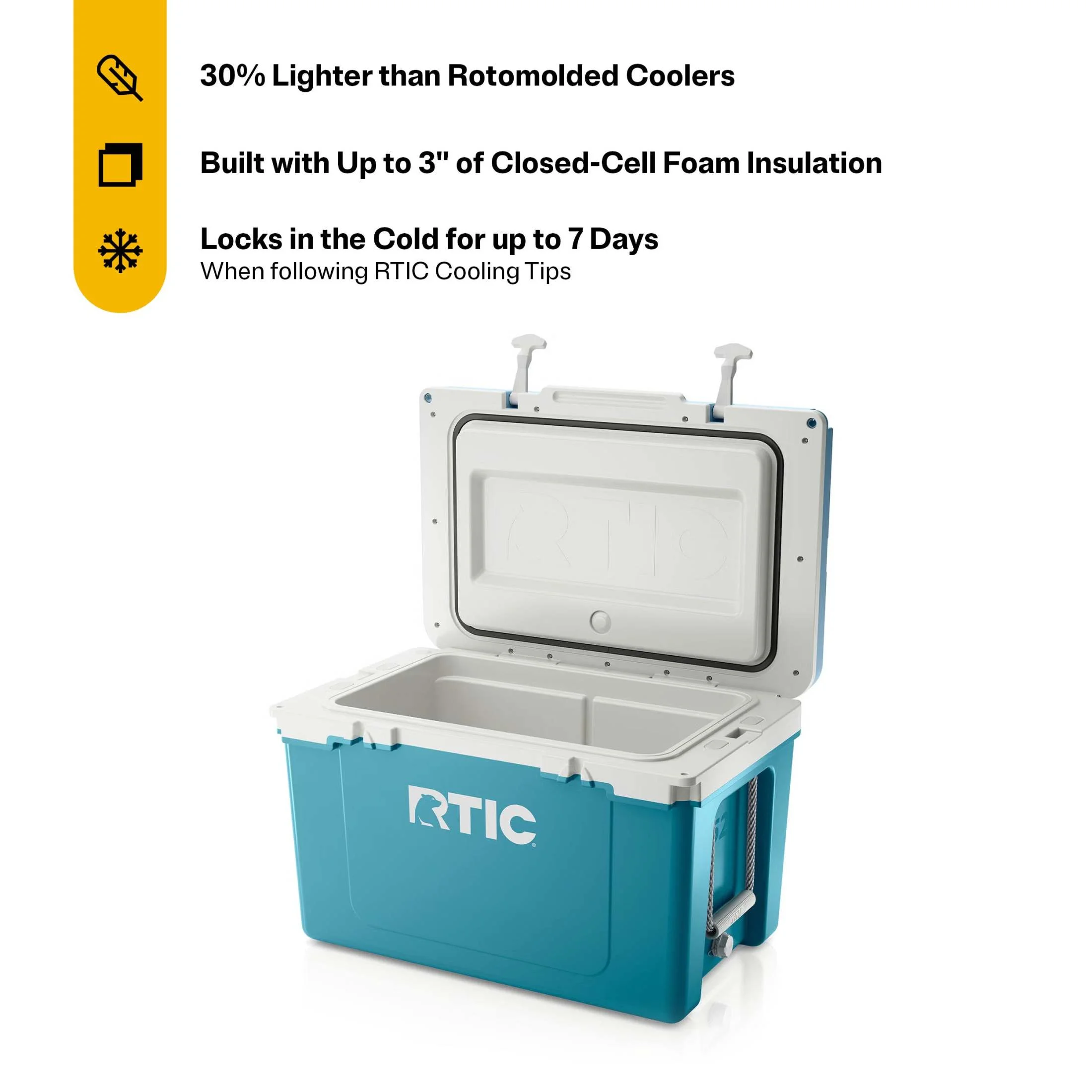 RTIC 52 QT Ultra-Light Hard-Sided Ice Chest Cooler, Fits 76 Cans, Trailblazer - Image 22