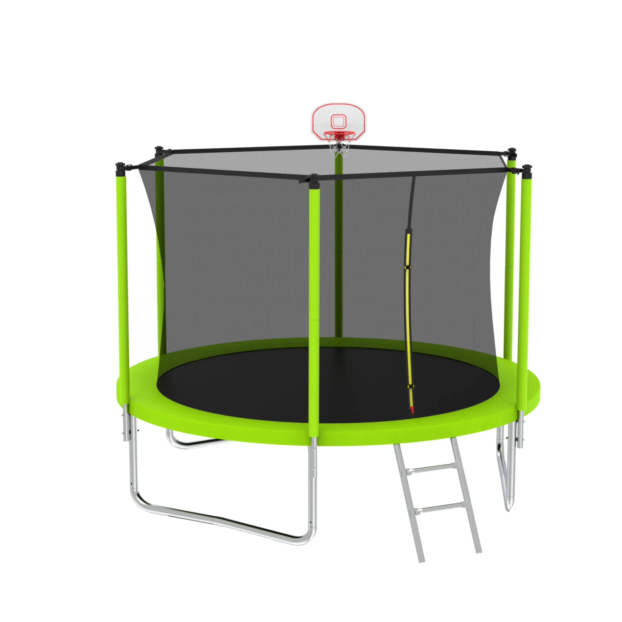 8FT Trampoline for Kids,Outdoor Trampoline with Basketball Hoop,Heavy-Duty Trampoline with Safety Enclosure Net,Blue - Image 20