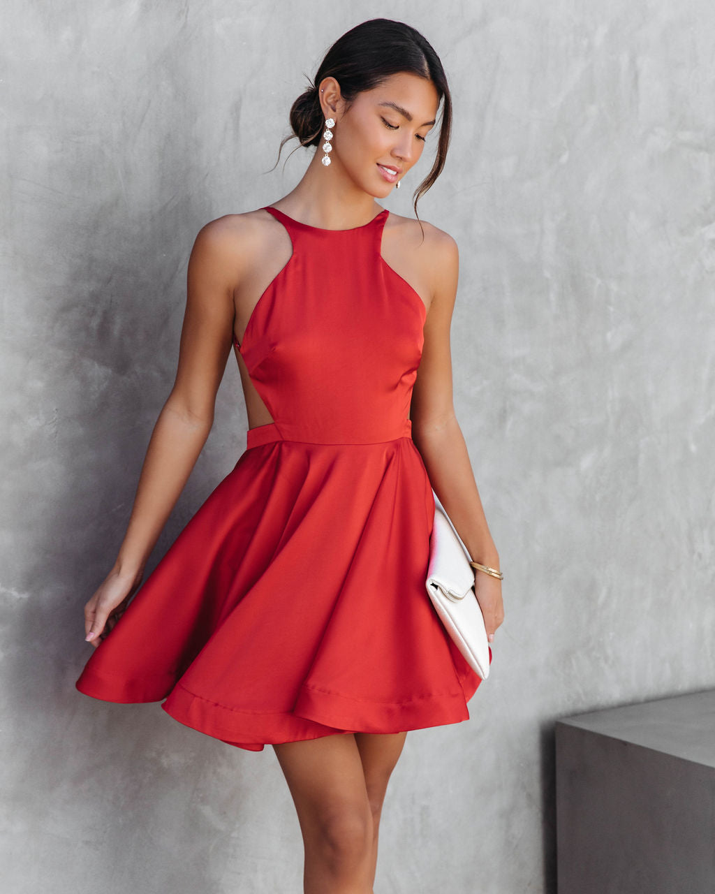 Formal Affairs Back Tie Dress - Red - FINAL SALE - Se7enfashion