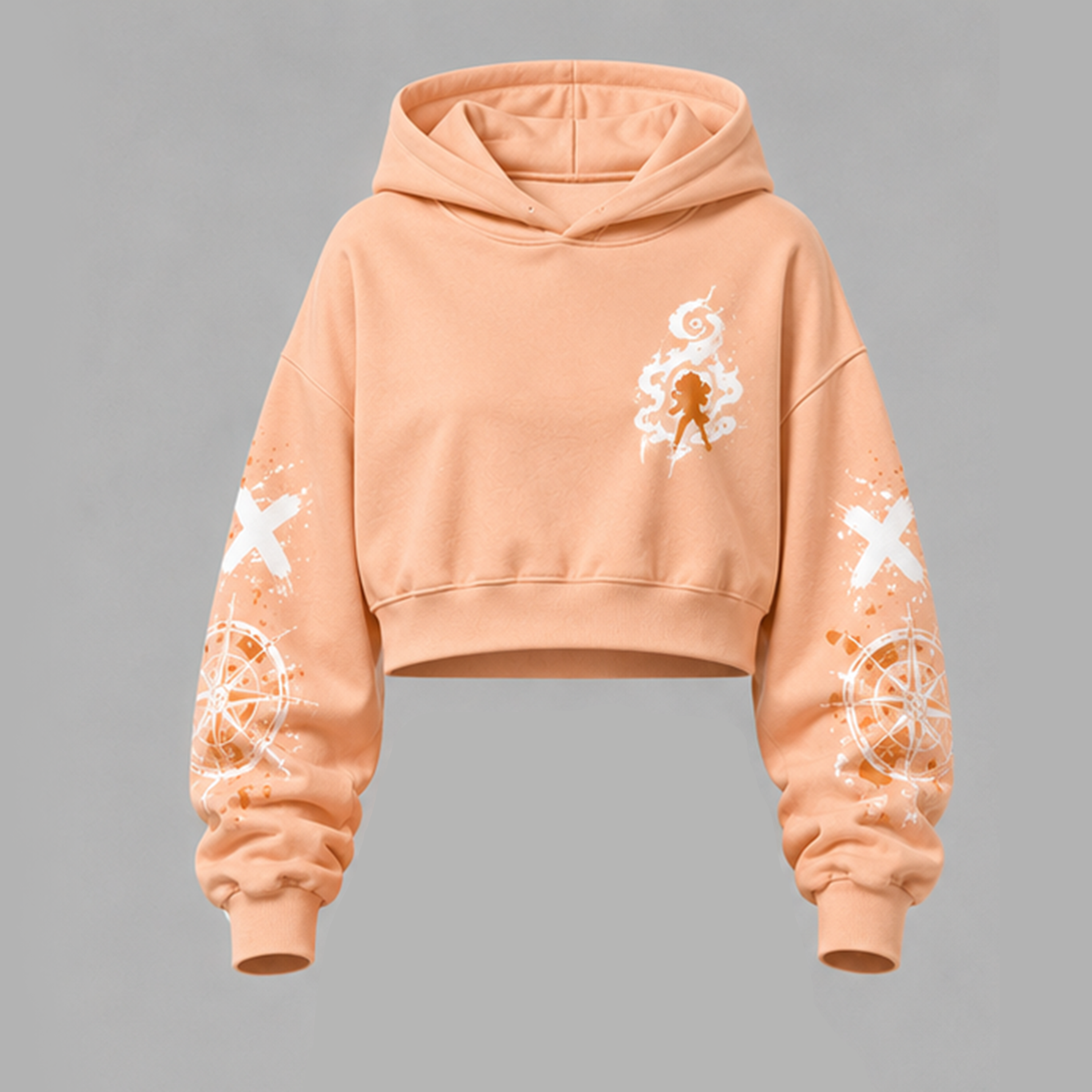 One Piece Cropped Long Sleeve Hoodie & High Waist Jogger Pants Two Piece TeeThreads Sustain the Scene with Custom Apparel