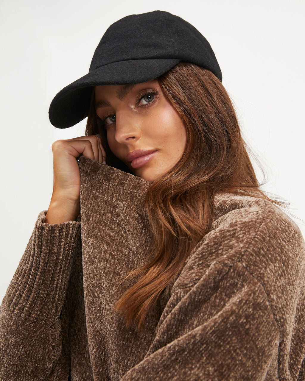 Rainy Day Glam Chenille Pullover Sweater - Mocha - Se7enfashion
