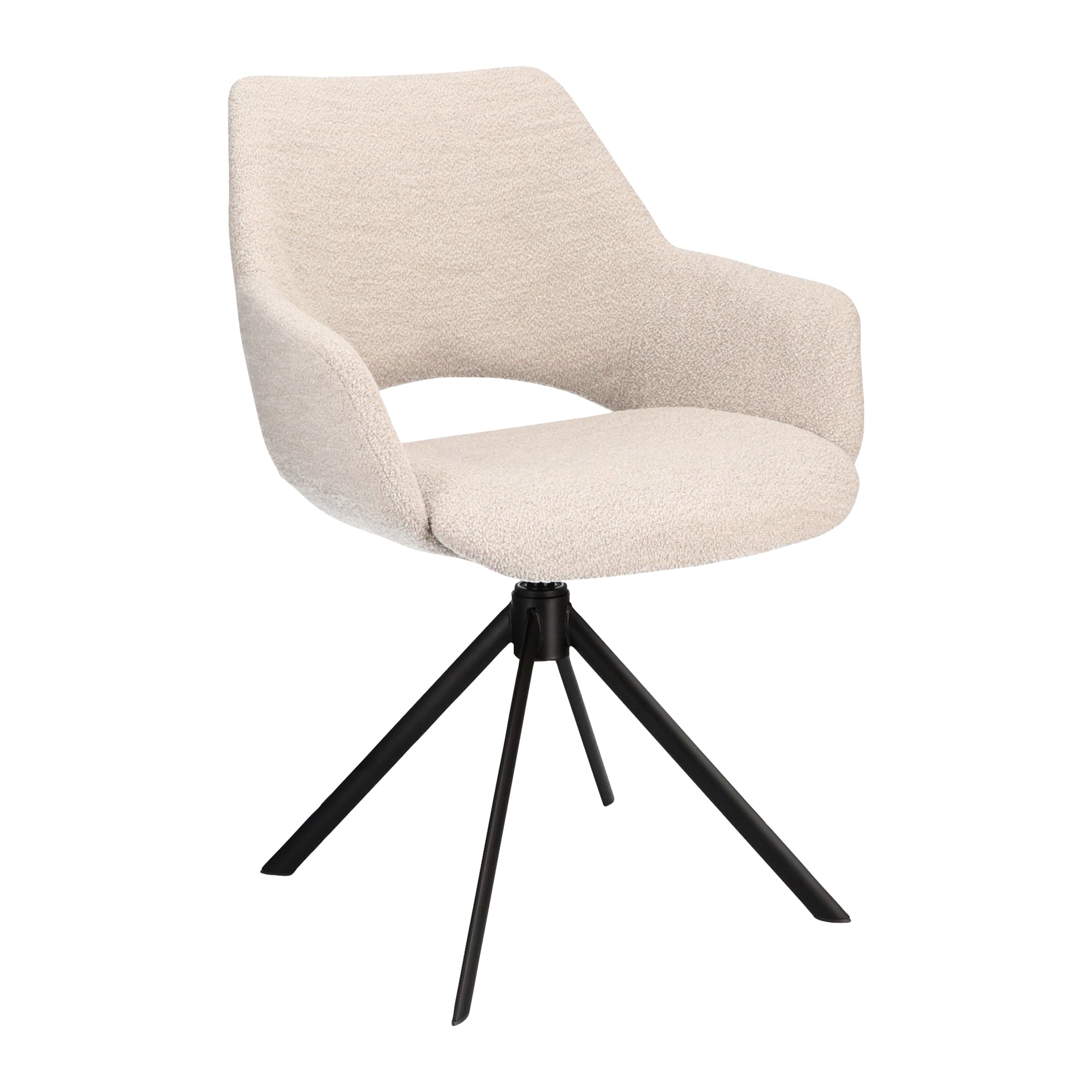 Blokker Oyster Eetkamerstoel - Bouclé - Beige