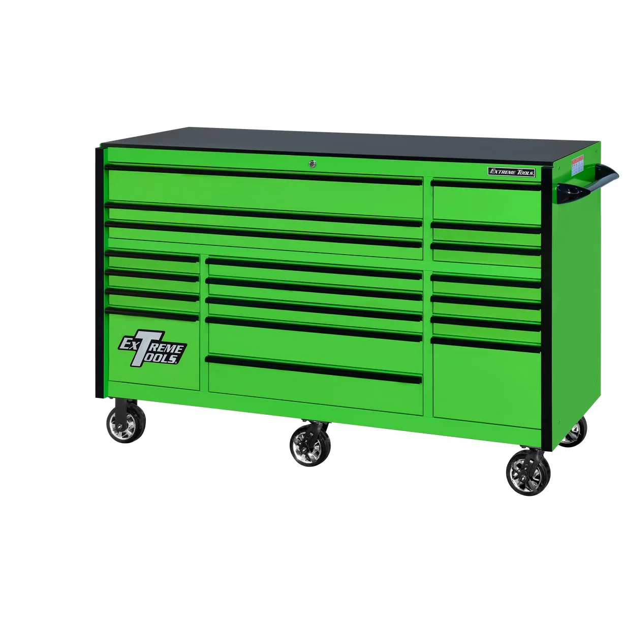 Extreme Tools RX250 Series 72-in x 30-in Roller Cabinet – 19-Drawer – 250 lb Drawer Slides