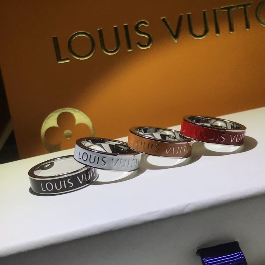 Louis Vuitton Enamel Pattern Ring - Original Replica Club