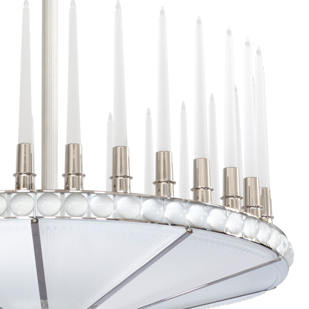 LUSTRE PERLES - CRISTAL INCOLORE, FINITION NICKEL
