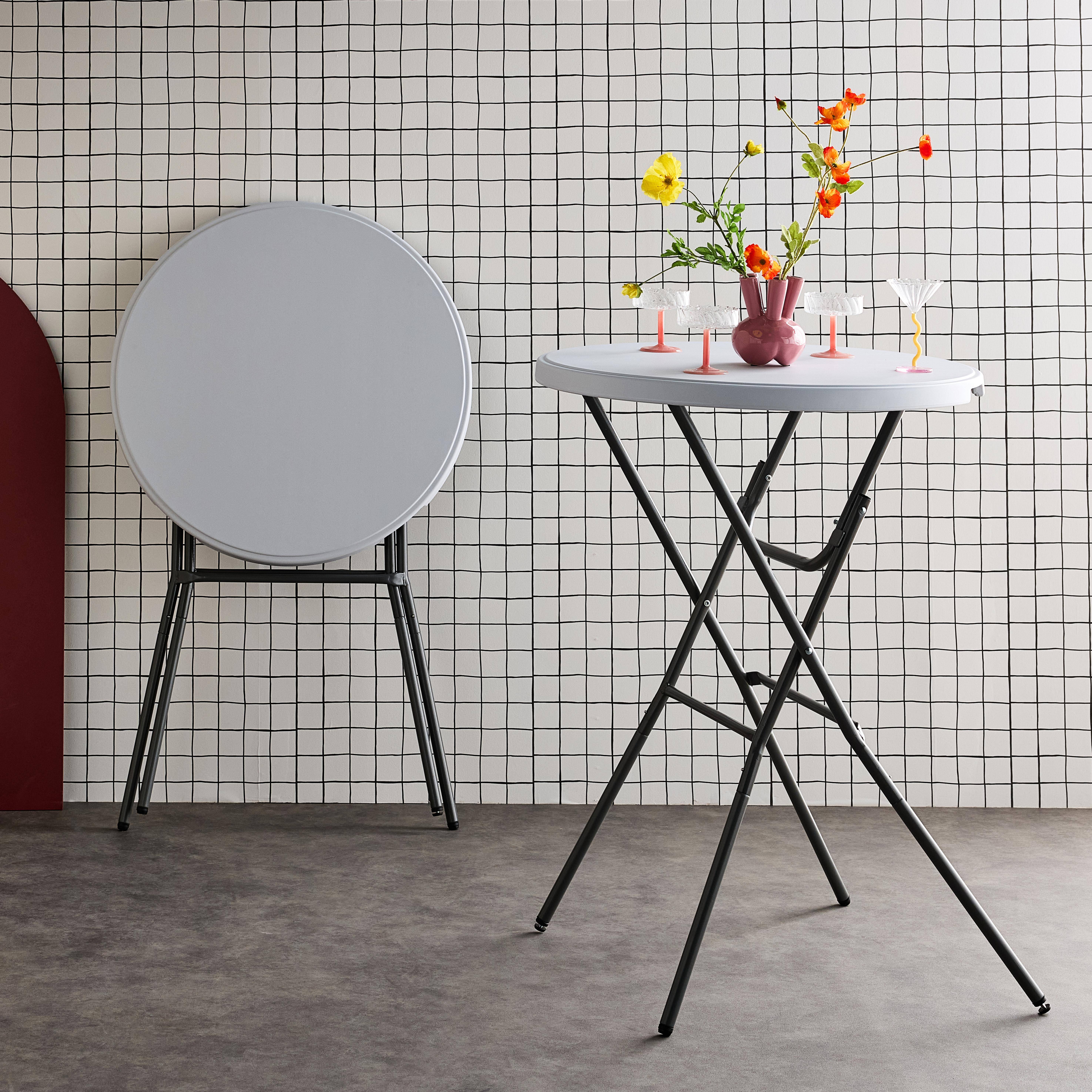 Gala x2 - Mesa alta plegable, set de 2