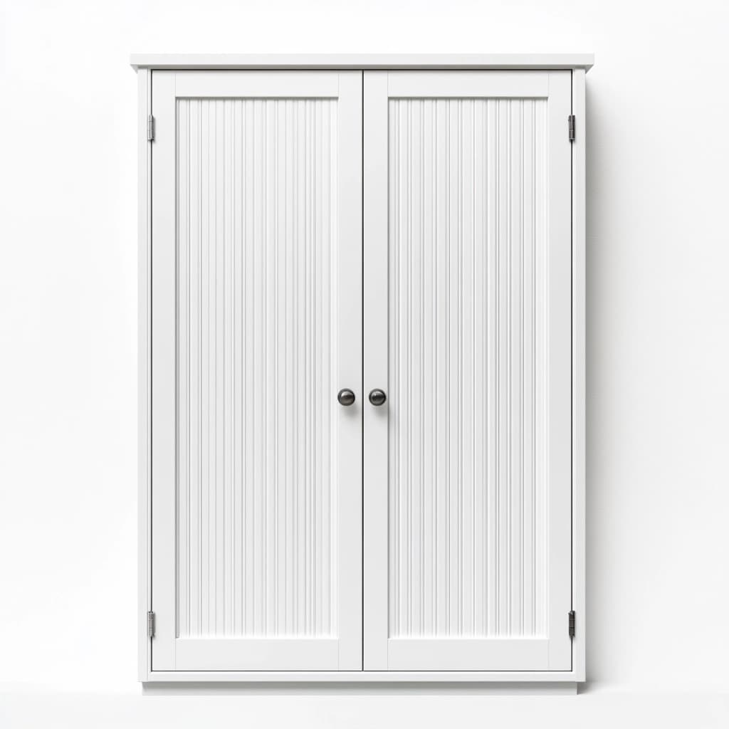 Armario alto de madera para dormitorio blanco diseño moderno funcional con puertas y amplia capacidad de almacenamiento 180x90x45cm
