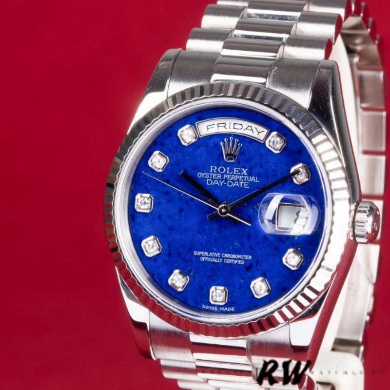 Rolex Day-Date 118239 Diamond Lapis Lazuli Blue Dial 36mm Unisex Replica Watch