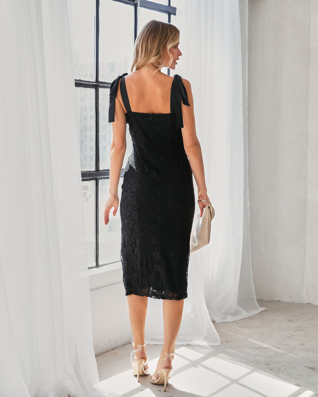 Endless Love Story Lace Midi Dress - Black - SALE - Se7enfashion