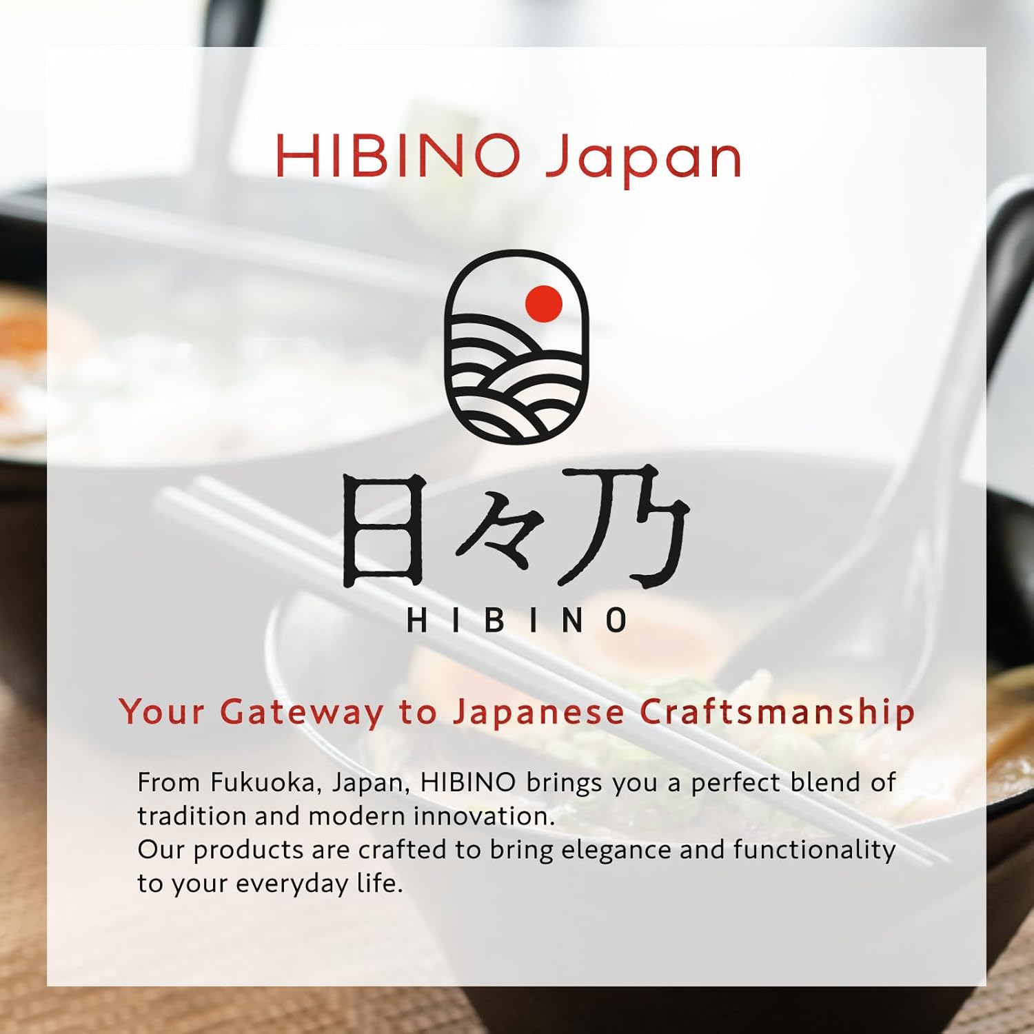 HIBINO Japanese Ramen Bowl Set of 2 | 44 oz Ceramic Ramen Bowls with Chopsticks & Spoons | Made in Japan Mino Ware | Microwave Safe Noodle & Soup Bowls | 6-Piece Dinnerware Set |「Kasumi Indigo」