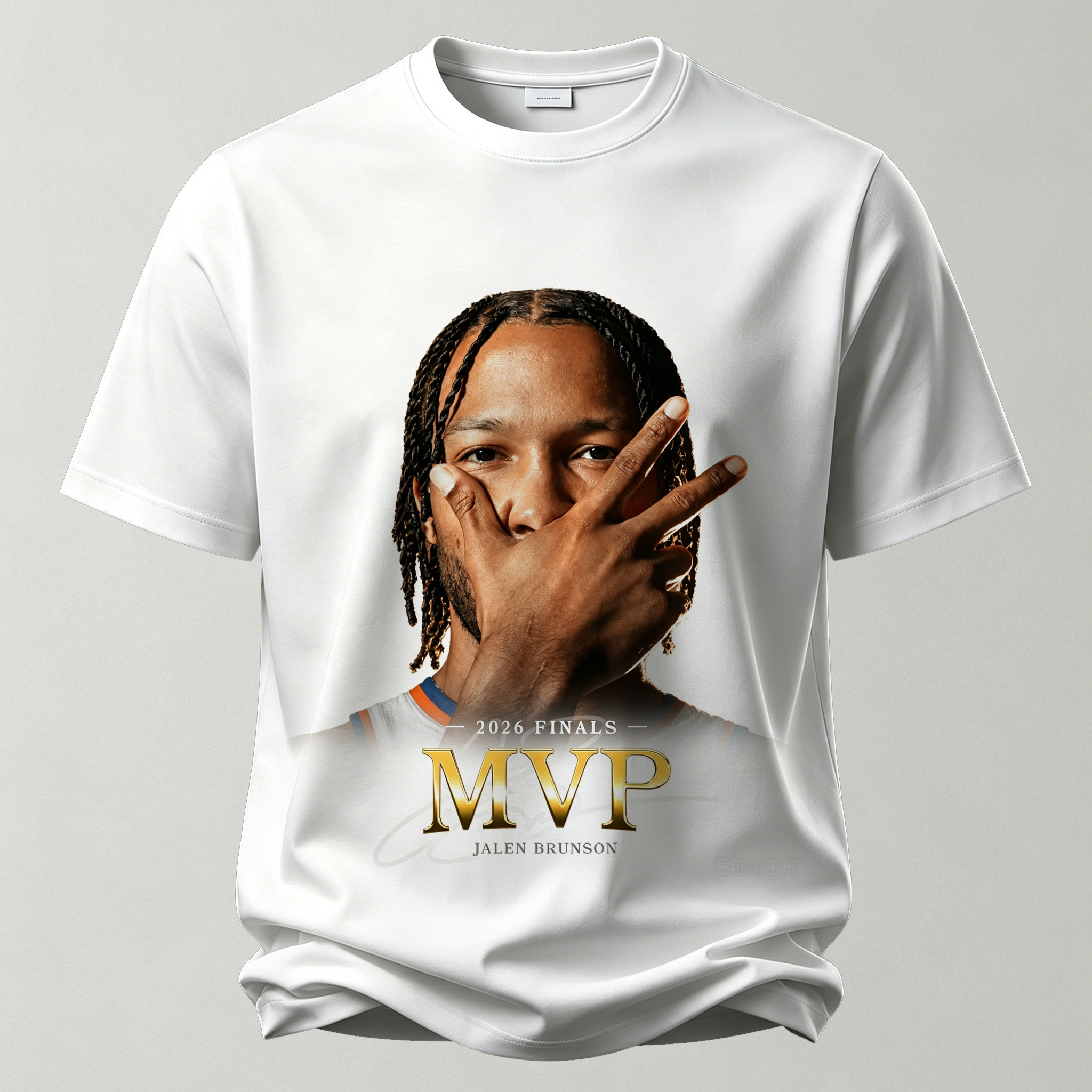 Jalen Brunson 2026 Finals MVP Printed Unisex Oversized T-shirt
