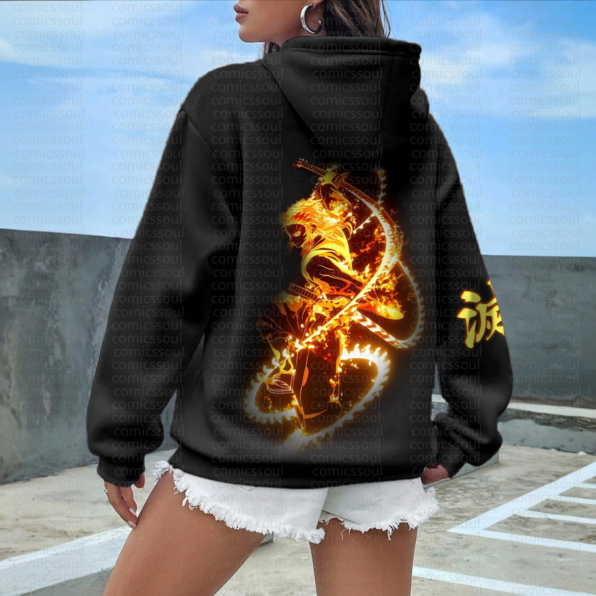 Unisex Anime Graphic Streetwear Vintage Hoodie丨Comicssoul