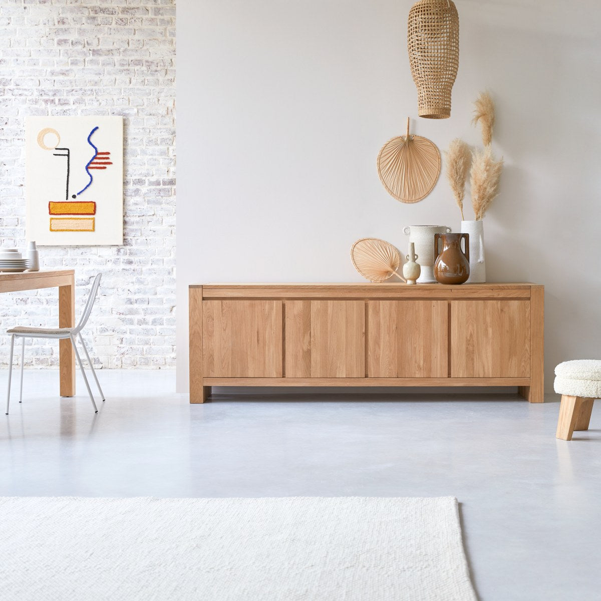 Tikamoon - Eden - Massief eikenhouten buffet 210 cm