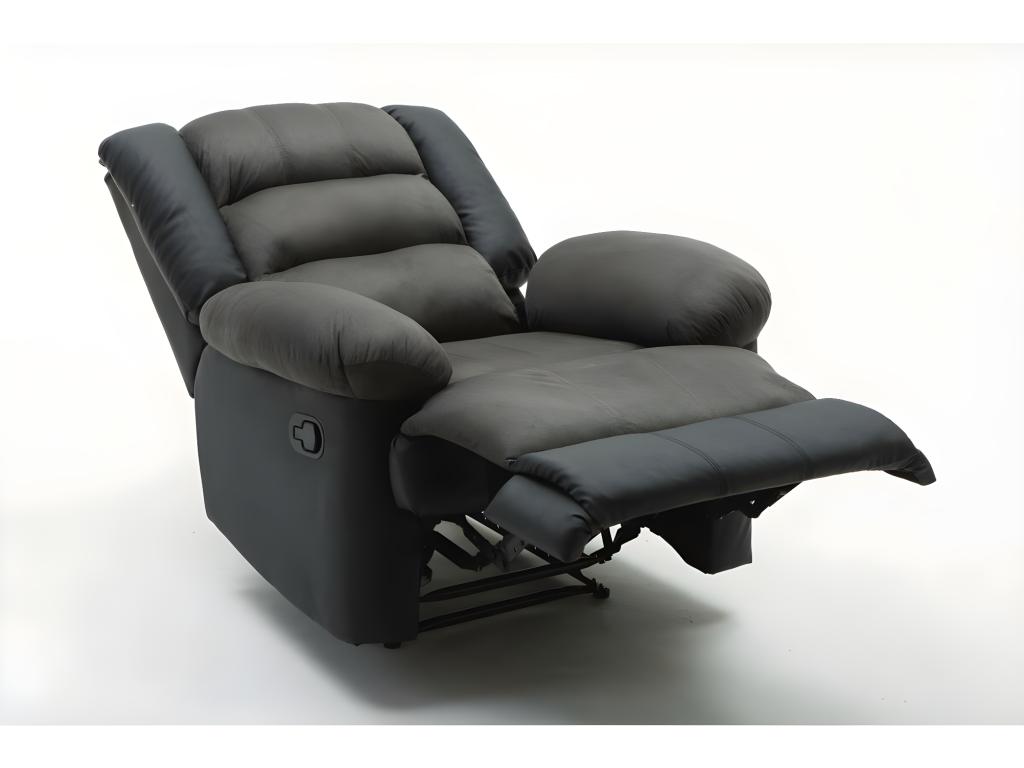 Sillón Homelyvo Buckingham - Negro/Gris oscuro