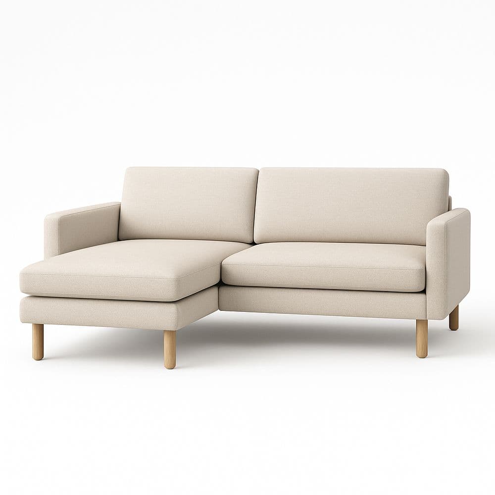 Sofá Seccional Beige Tela con L-type 210x150x85 cm.