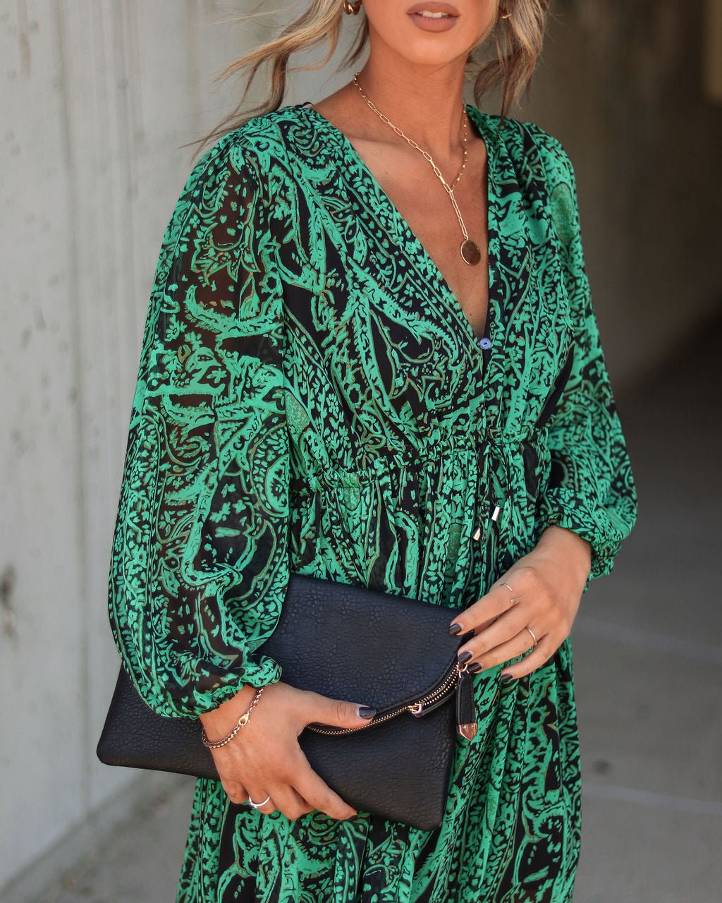 Do What I Feel Printed Chiffon Maxi Dress - Se7enfashion