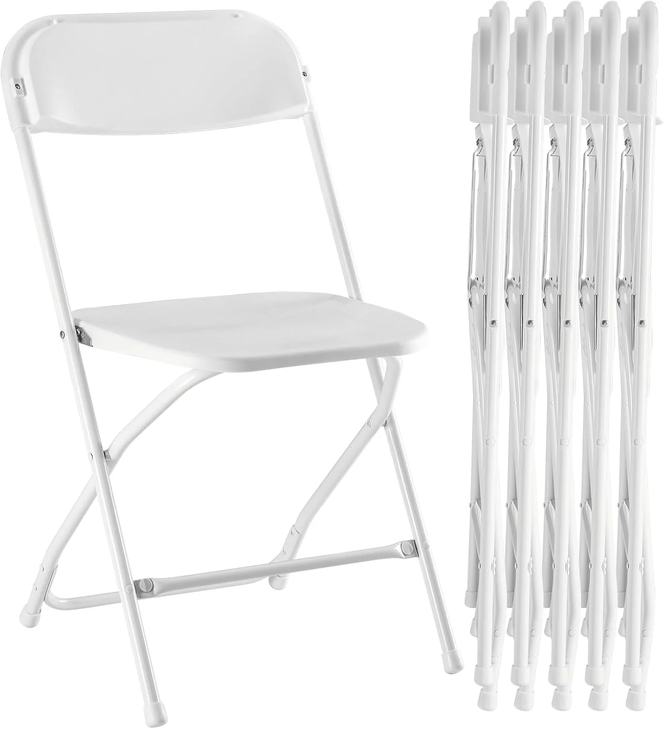 Sweetcrispy Folding Chair 12 Pack, Leather Padded Folding Chairs, Sturdy Metal Foldable Chairs