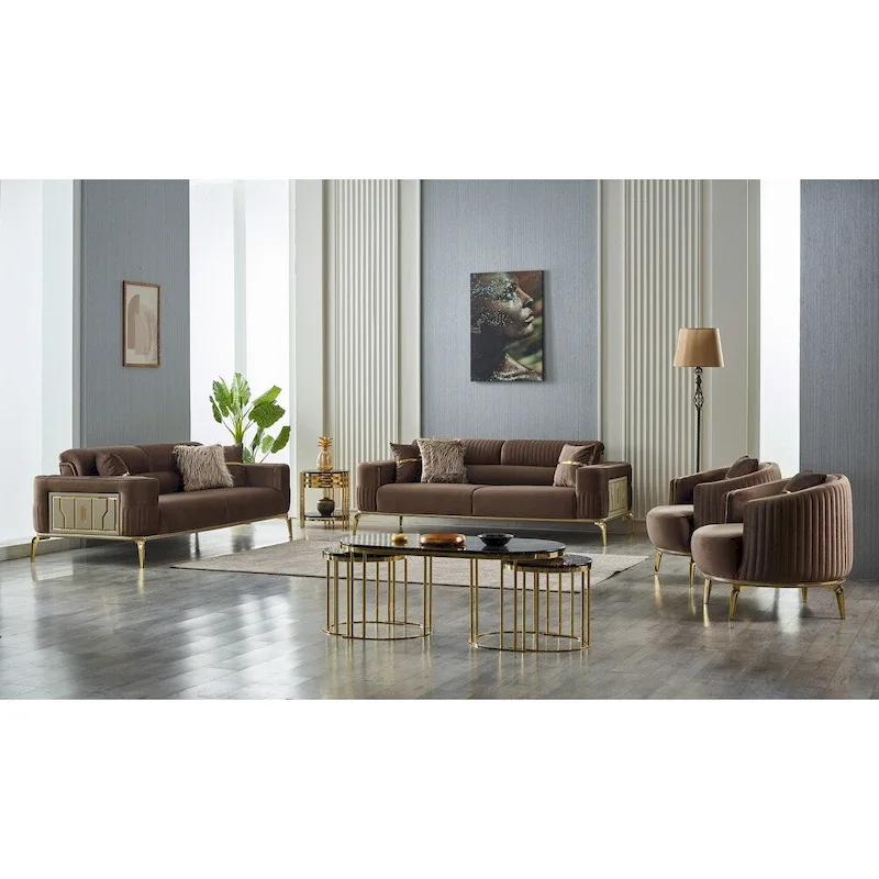 Arianna 4-Piece Living Room Set: Two Sofas and Two Chairs
