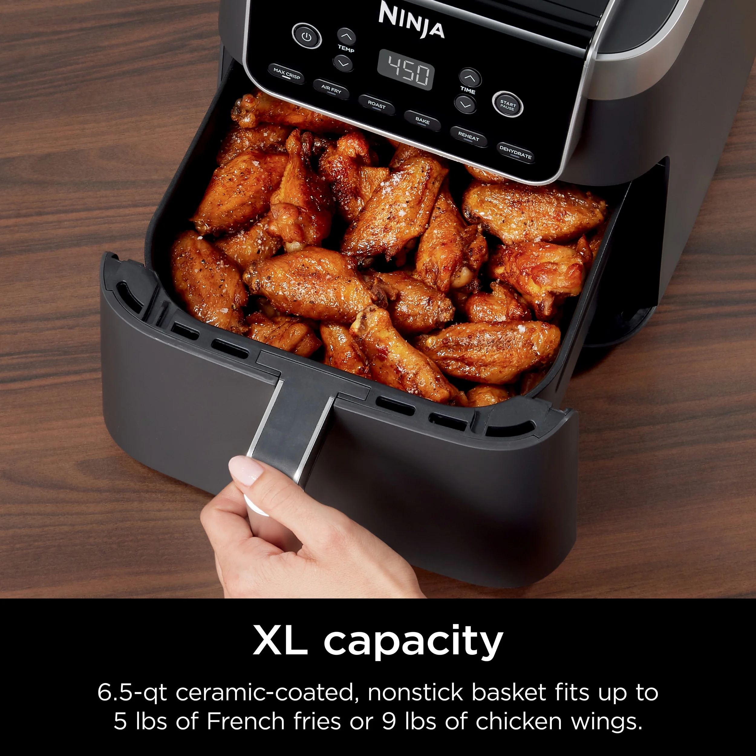 Ninja Air Fryer Pro XL 6-in-1 with 6.5 QT Capacity, Max Crisp, Air Fry, Air Roast, Bake, Reheat, Dehydrate - Image 3