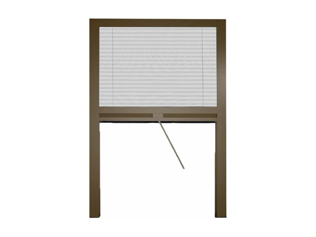 Mosquitera plisada en kit universal reducible Melodie para ventana vertical 135x160 Bronce