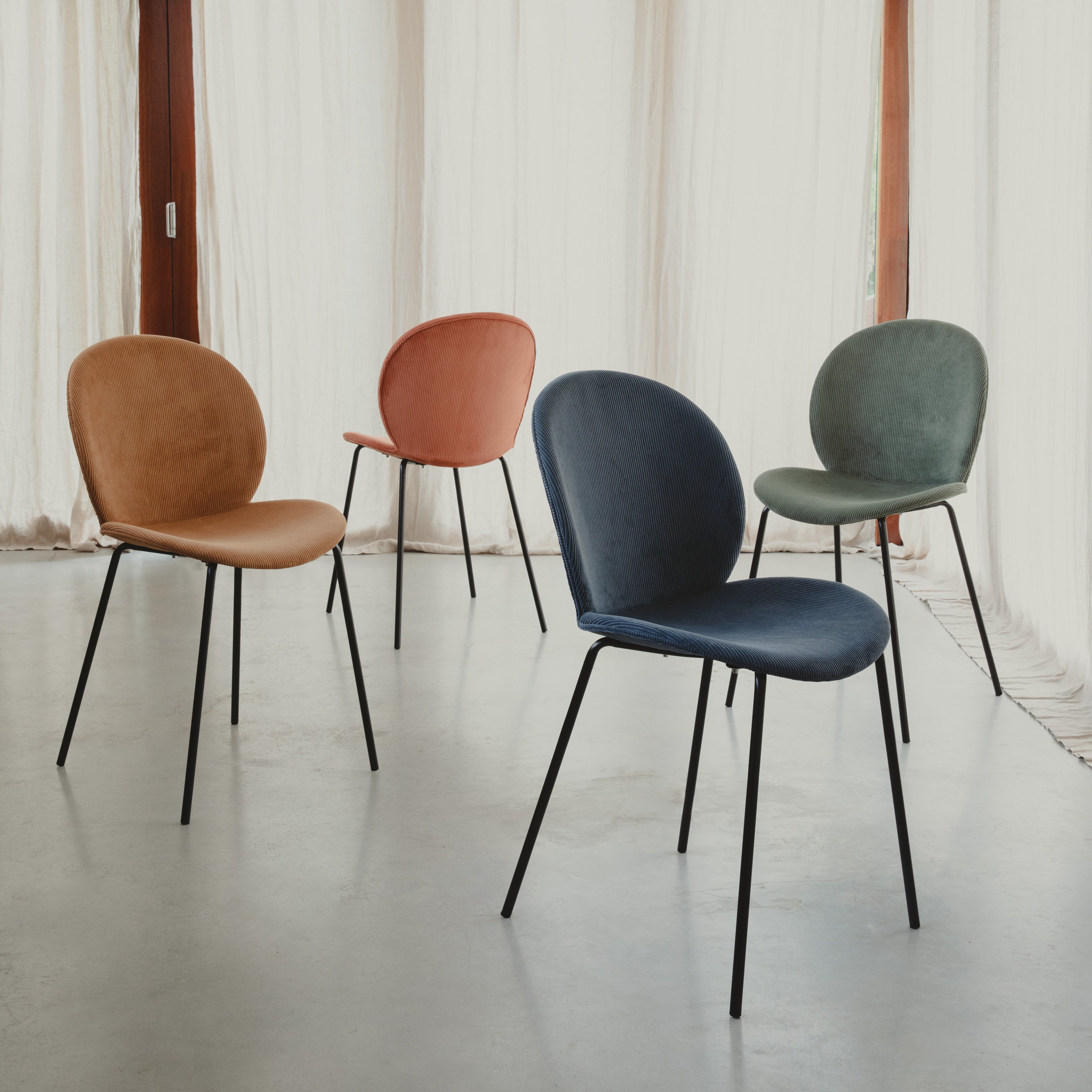 Zuiver Bonnet Eetkamerstoel - Grijsblauw