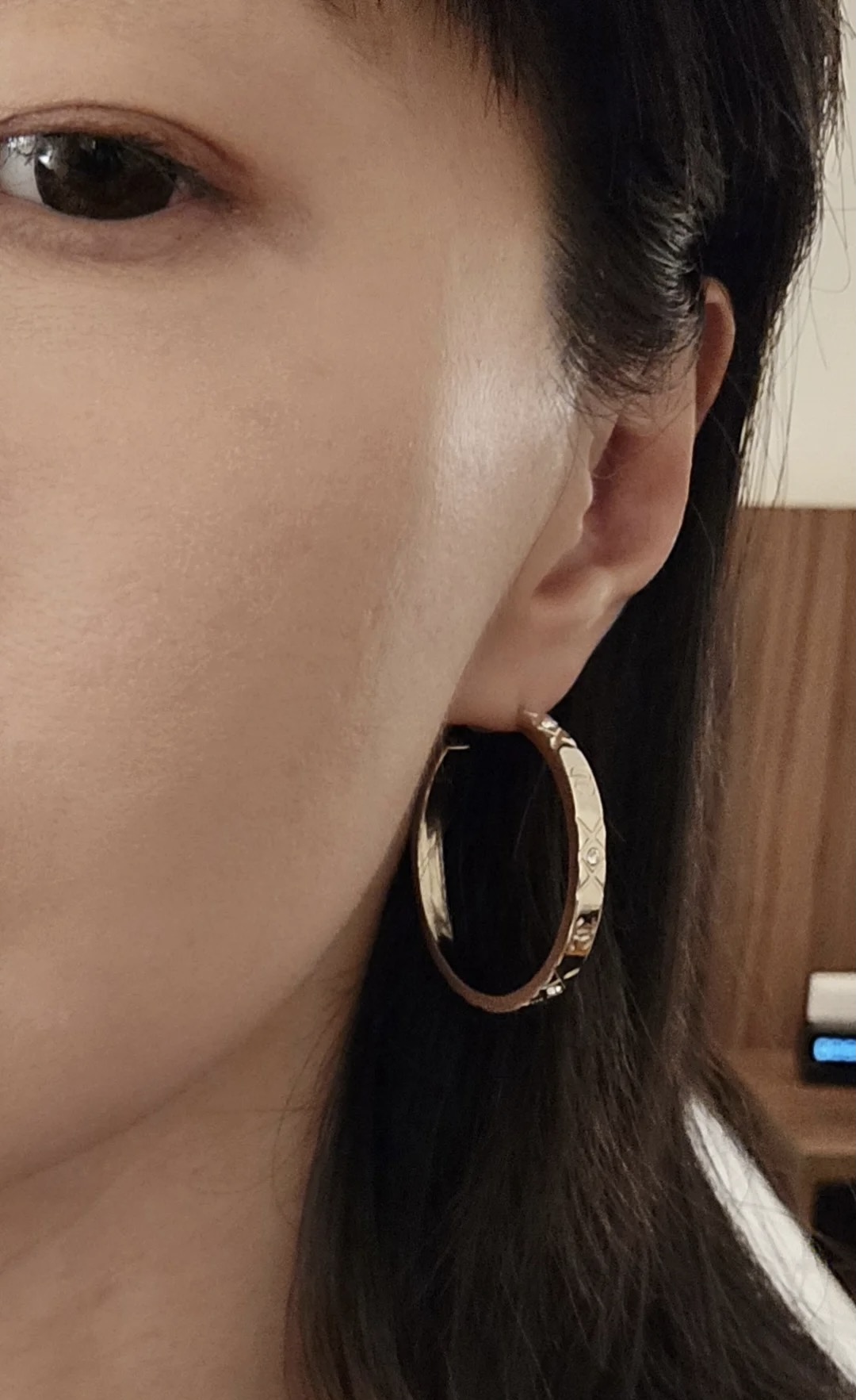 Chanel Light Gold Large Hoop CC Earrings - Original Replica Club