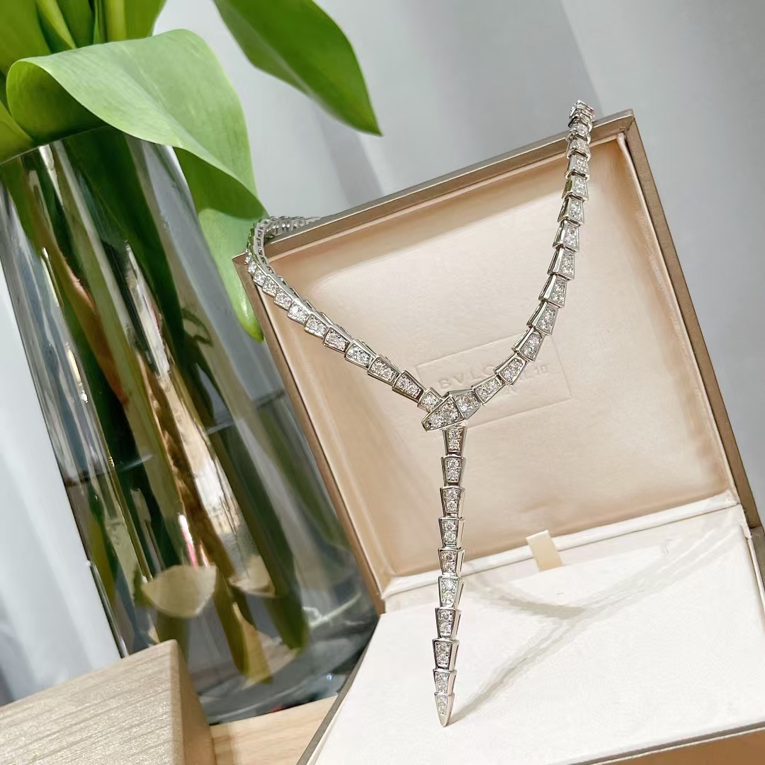 Bvlgari Serpenti Viper Necklace - Full Diamond - Original Replica Club