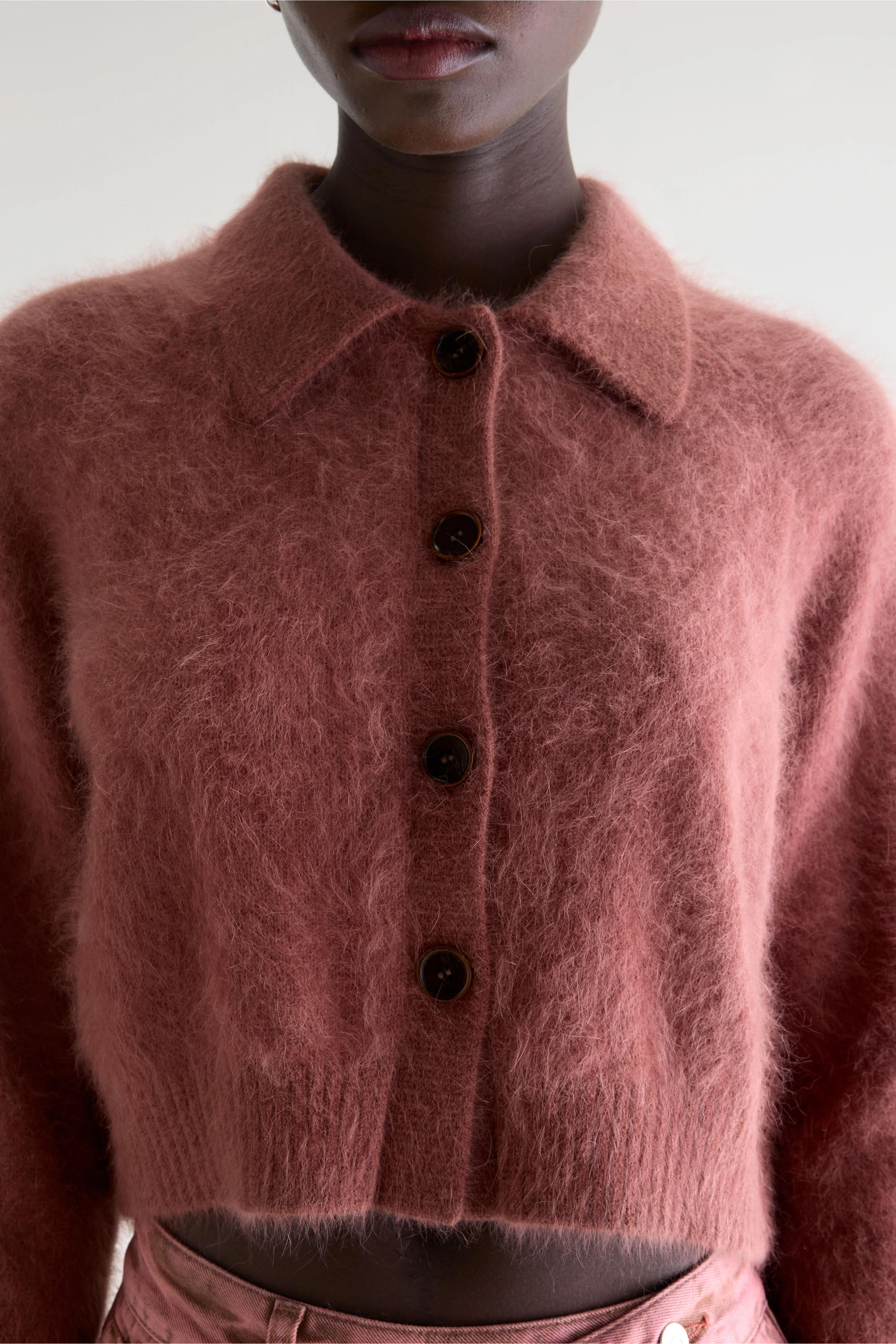 Bellerose Datco angora-blend cardigan (261 / W / MAHOGANY)