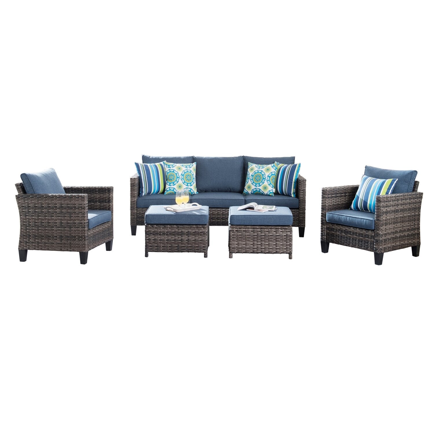 Burhans 5 - Person Seating Group with Cushions?(Set of 5)