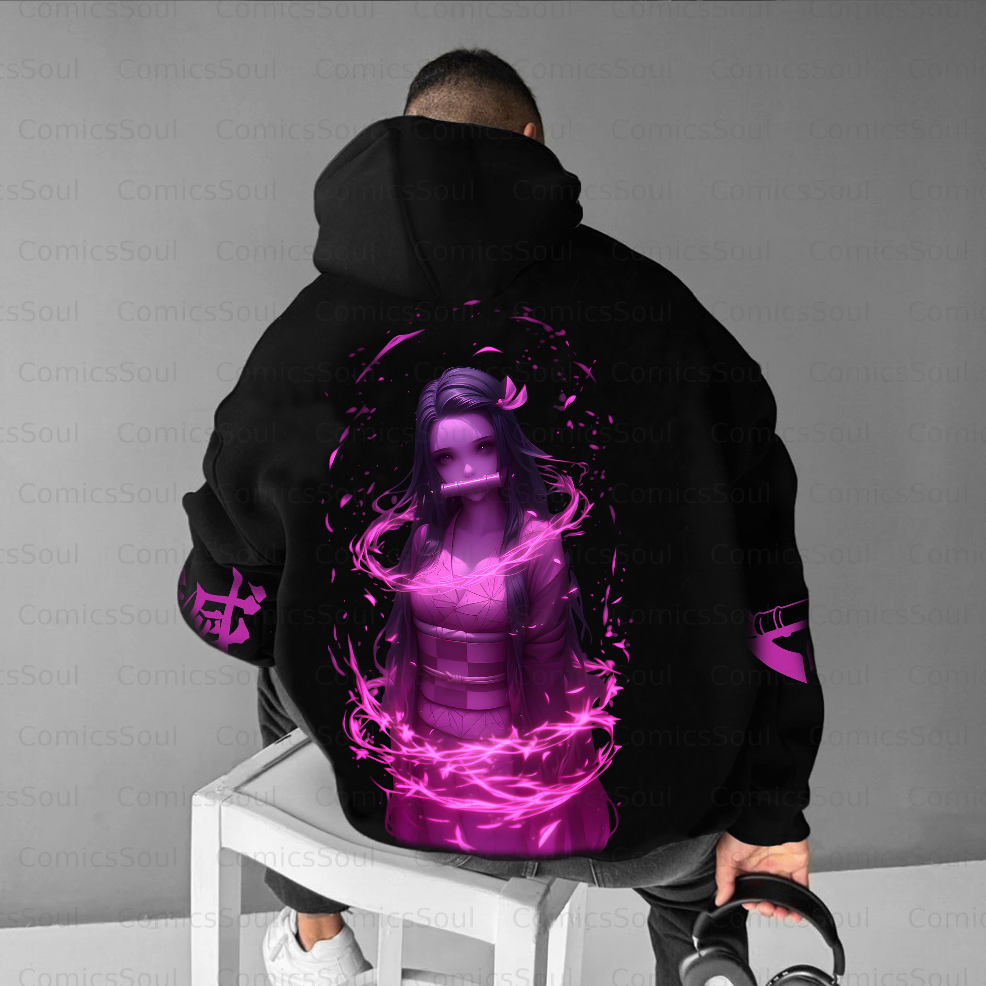 Unisex Anime Graphic Streetwear Vintage Plush Hoodie