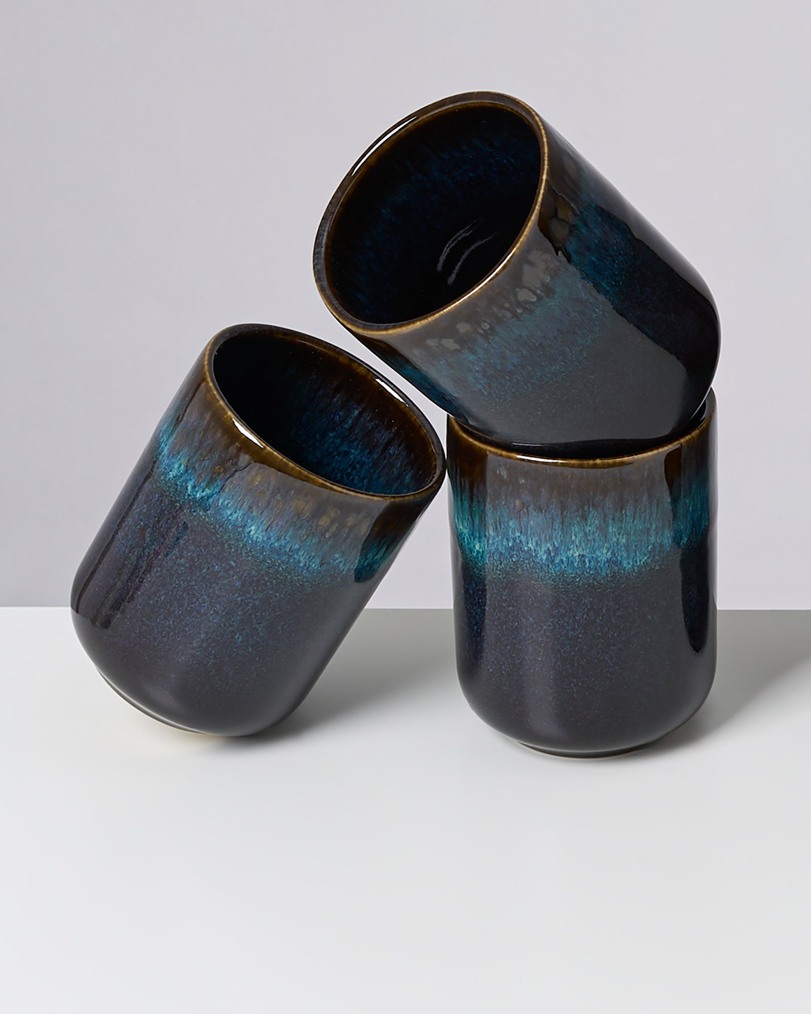 Melides Becher groß oceanblue