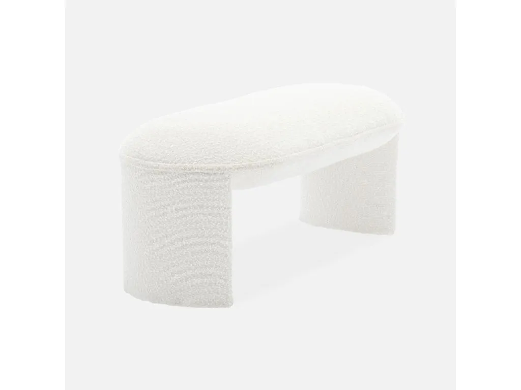 Banco pie de cama Nidovia estilo borreguito color crema xgs2151141