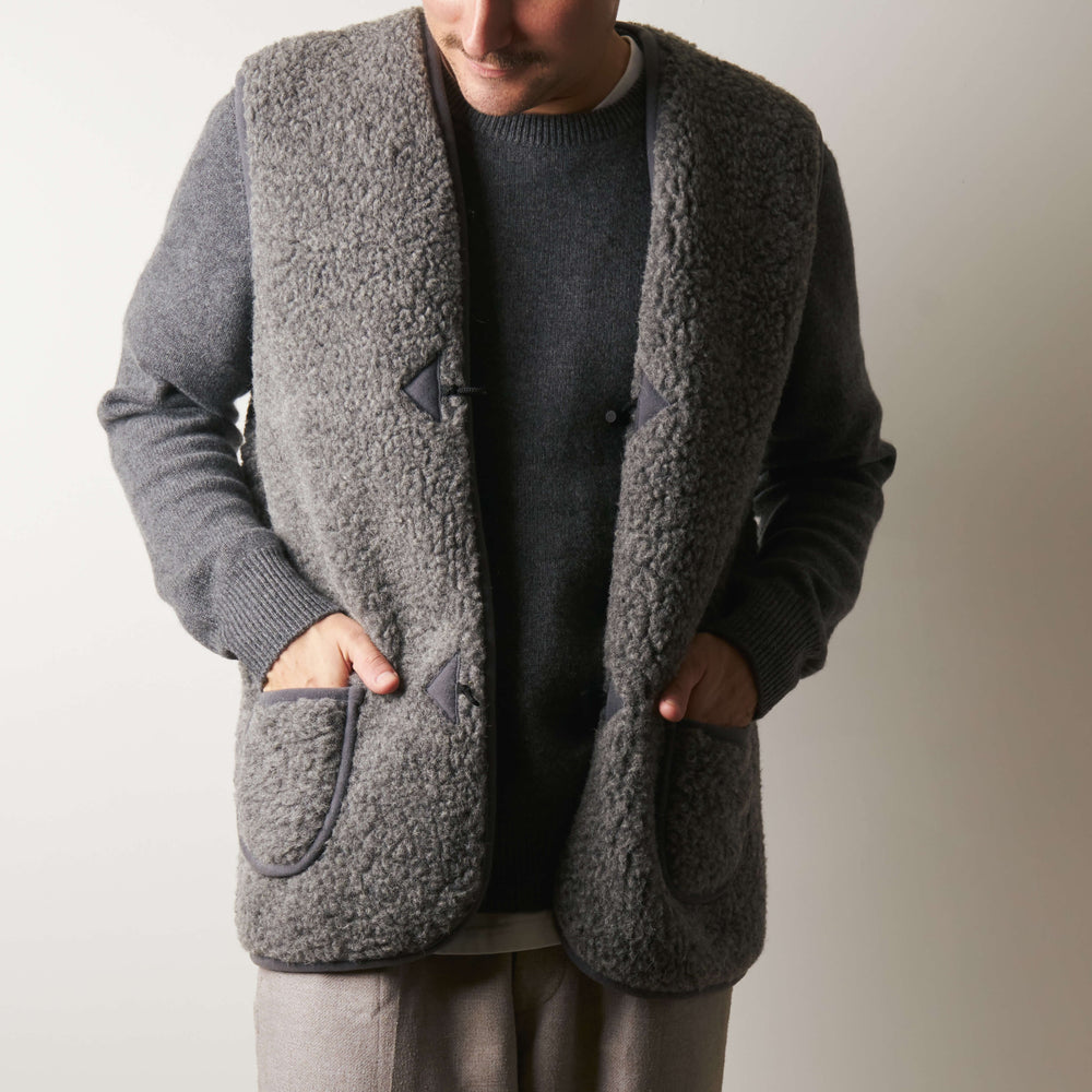 Direct Tannerie - Gilet Laine - Gris