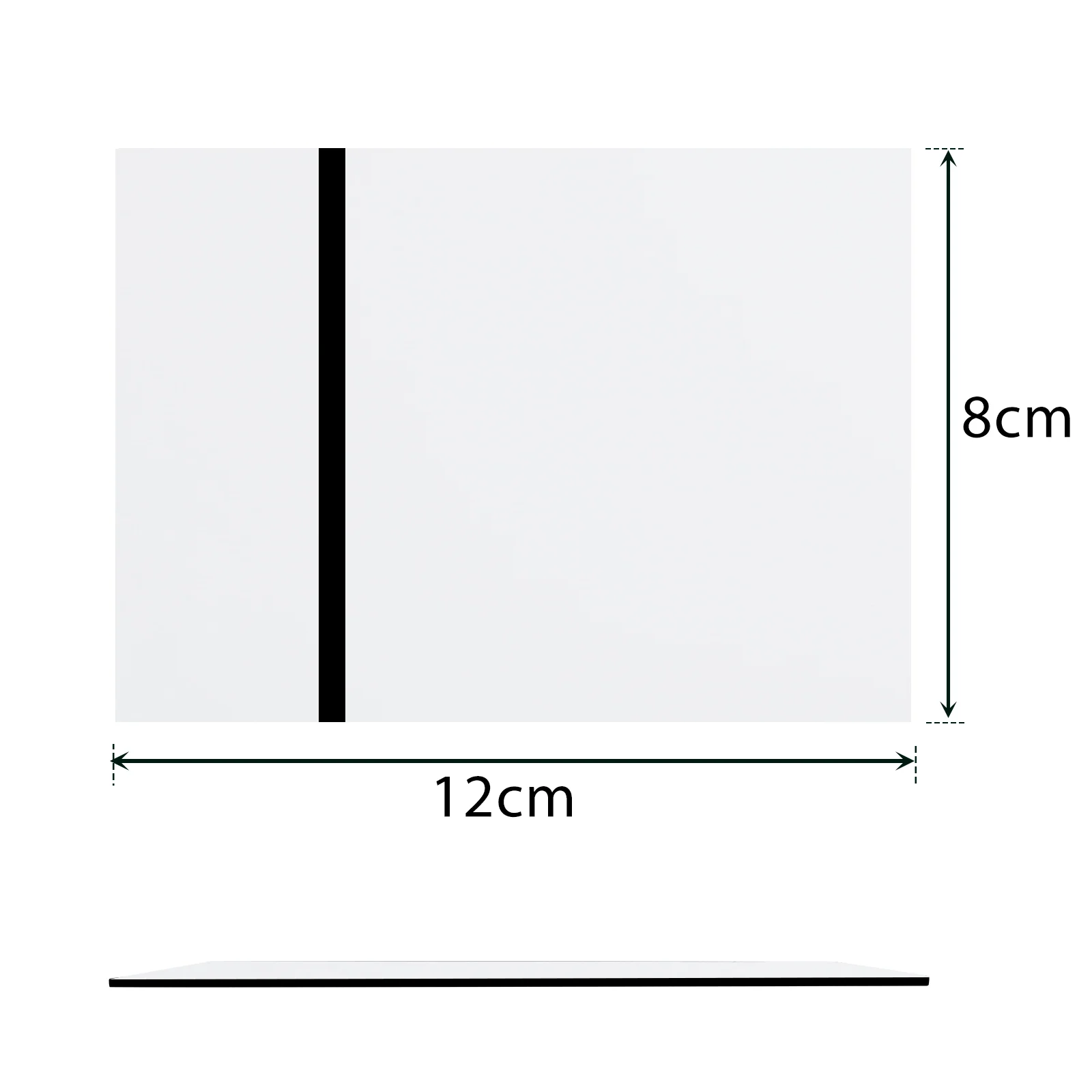 1.3mm White to Black Two-Tone Acrylic Sheet (4pcs)