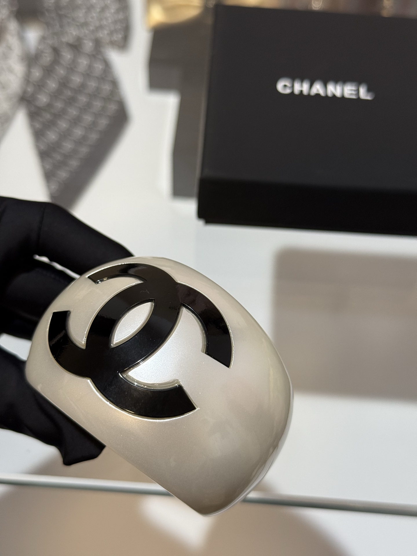 Personality Chanel 25C Wide Bracelet CC Cuff Bangle - Original Replica Club