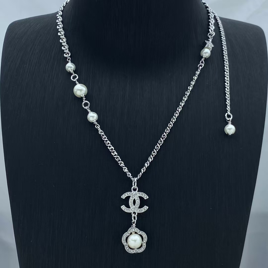 Chanel Flower Drop Pendant Long Necklace - Original Replica Club