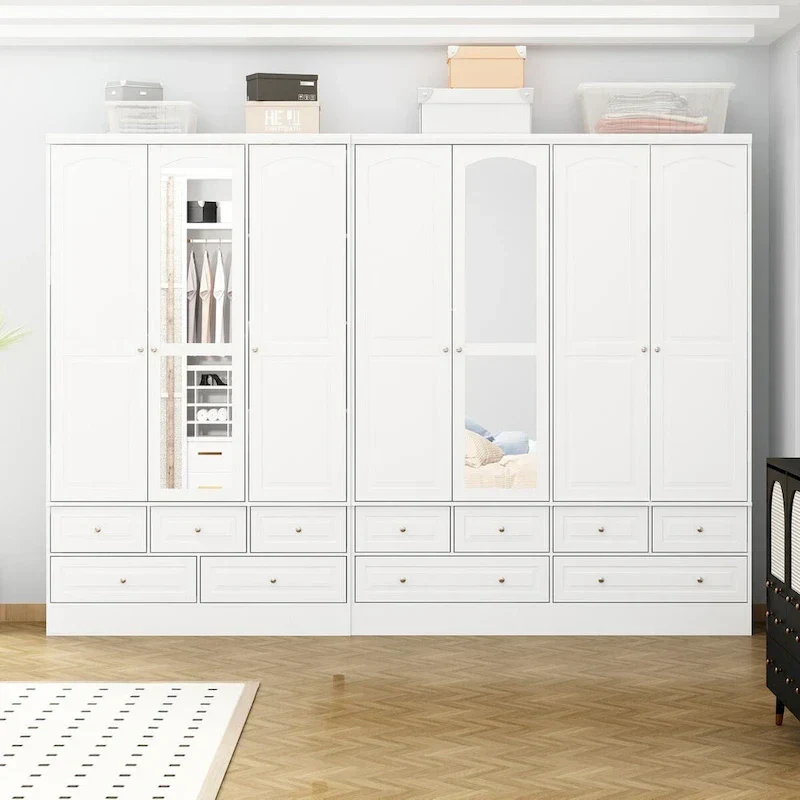 78.7H Combo Twin Wardrobe Set: Stylish and Functional Armoires for Your Closet