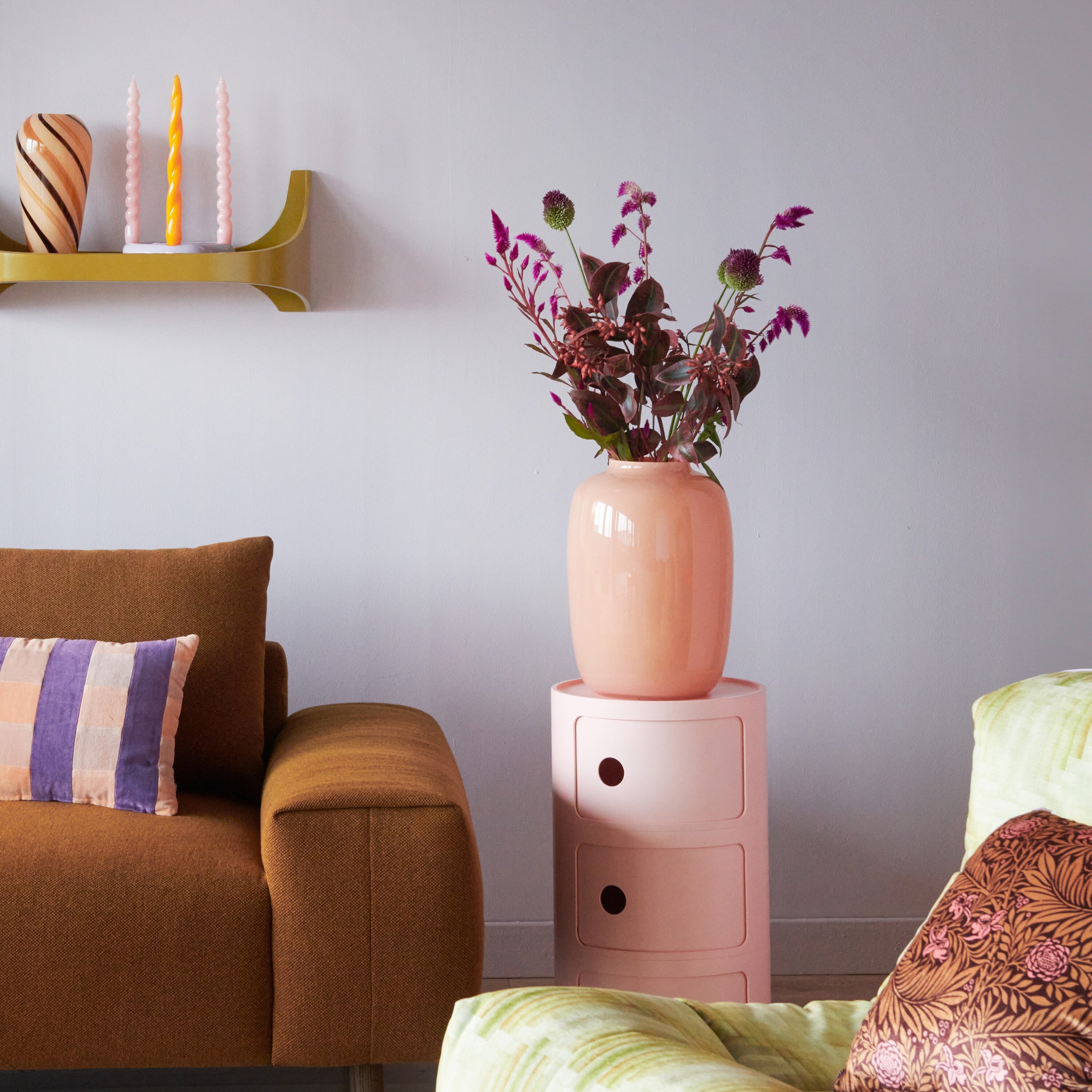 Kartell Componibili BIO Kast - 3 Modules - Roze