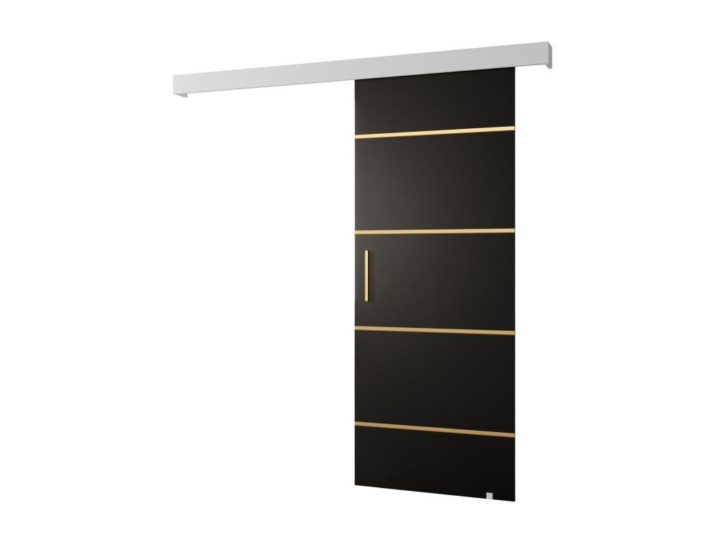 Puertas correderas Salwador IV 70x204 cm (Negro / Blanco / Dorado)