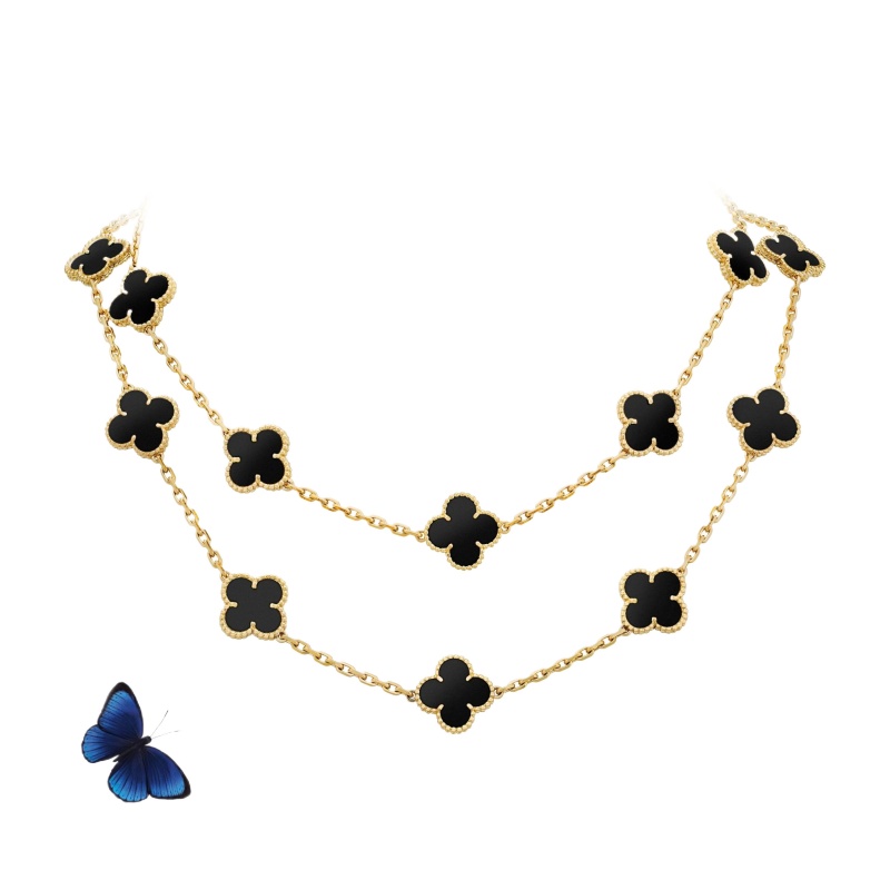 Replicate Vintage Alhambra long necklace, 20 motifs(1:1 replica) - Original Replica Club