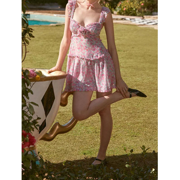 Sling Floral Mini Dress