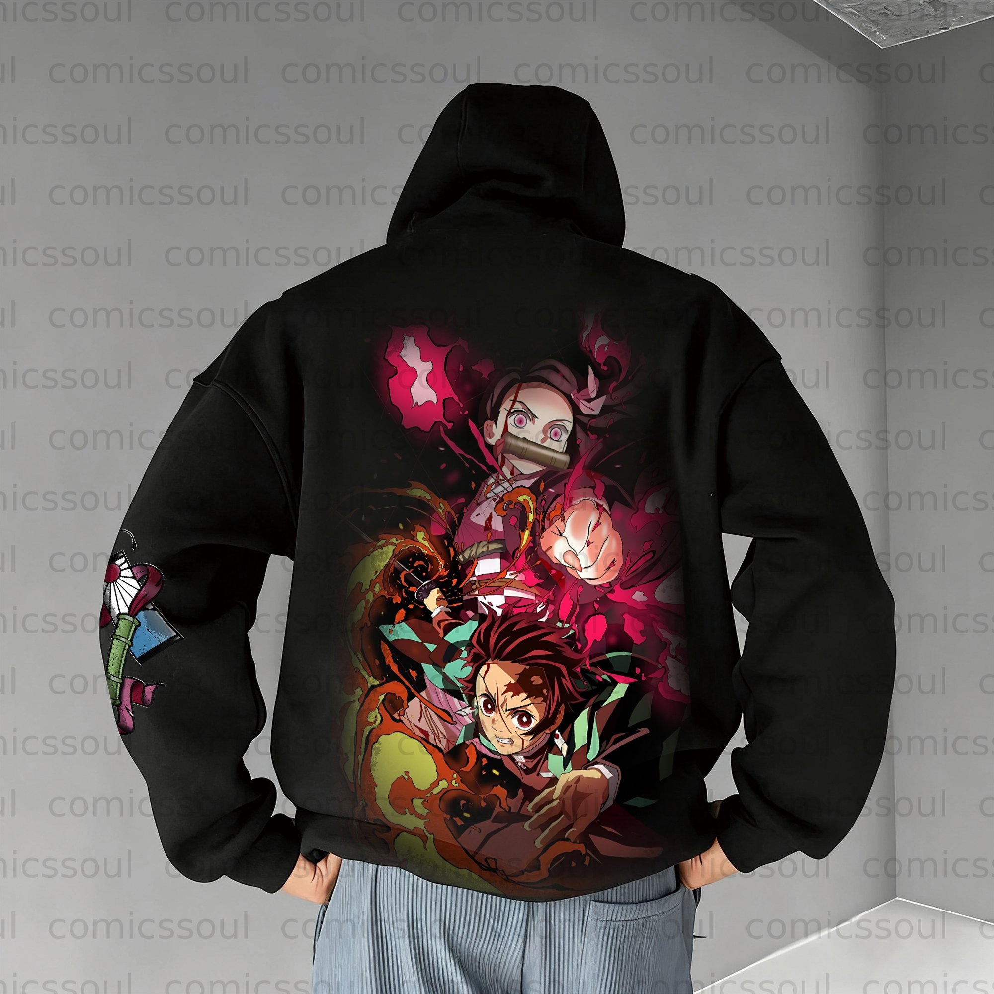Unisex Anime Graphic Streetwear Vintage Hoodie