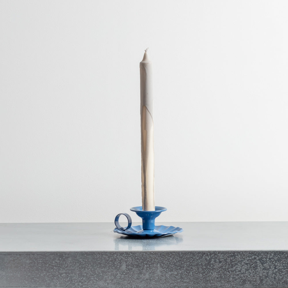 Bougeoir en aluminium - Bleu
