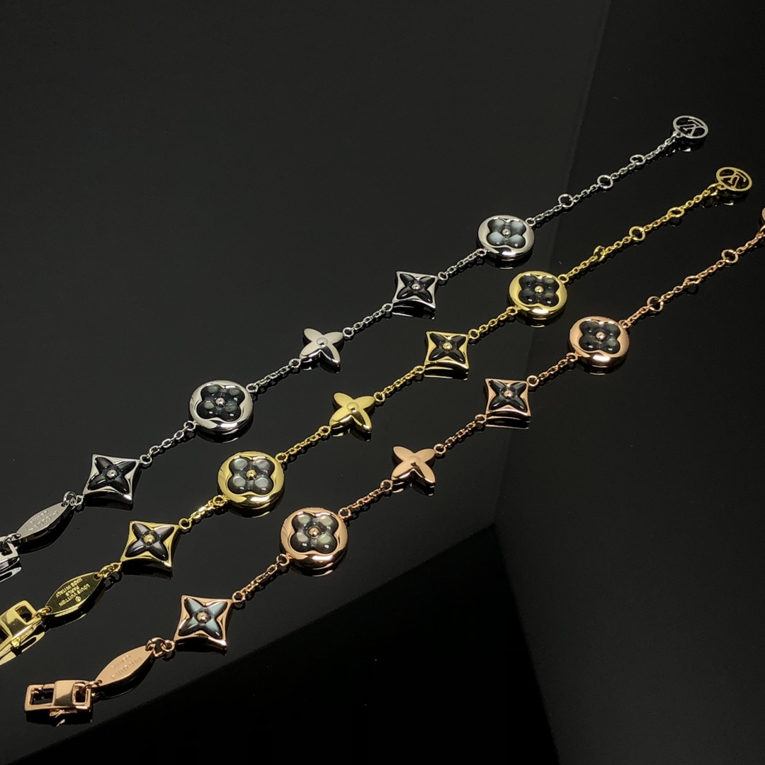 Louis Vuitton 5 Motifs Gray Mother of Pearl Bracelet - Original Replica Club