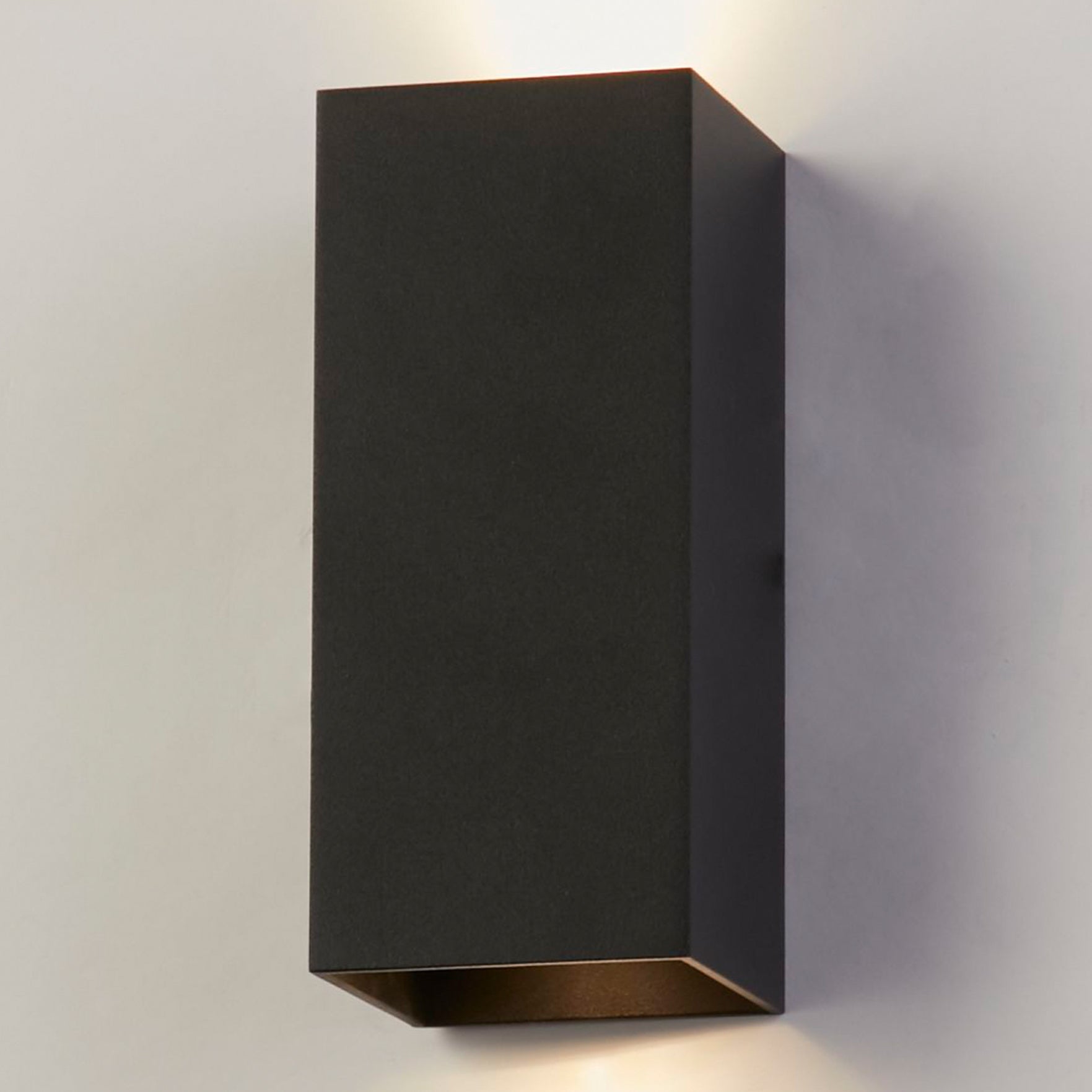 Searchlight Wall Wandlamp Vierkant - H 15,4 cm - Zwart