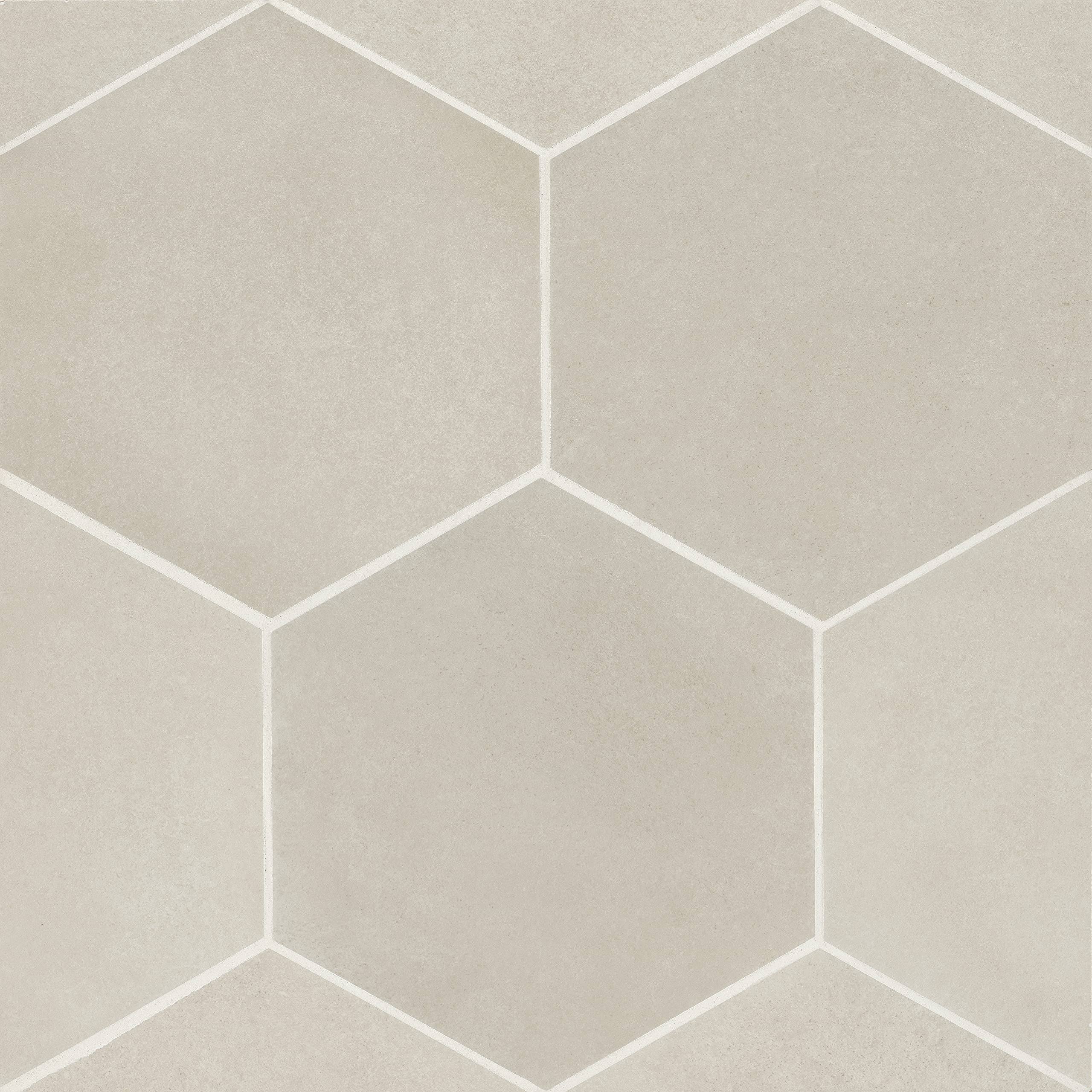 Bedrosians Makoto Matte Hexagon Porcelain Tile 11.5" x 10", Kumo Grey (18-Pack, 10.76 SF)(Kumo Grey)